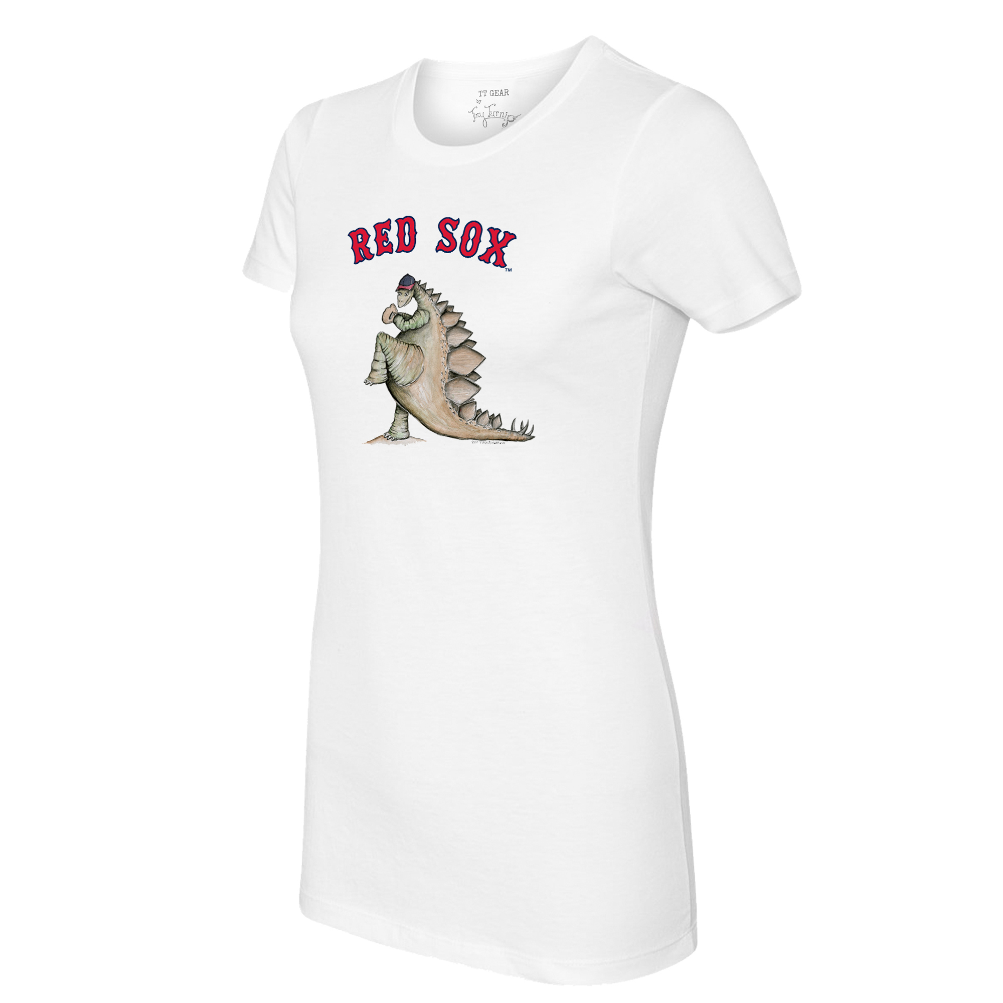 Women's Tiny Turnip White Boston Red Sox Stega T-Shirt