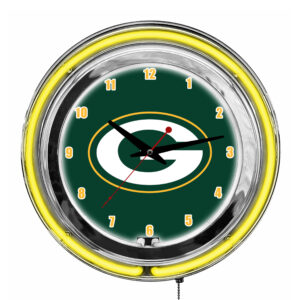 Imperial Green Bay Packers 14'' Neon Clock