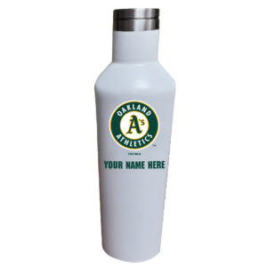White Oakland Athletics 17oz. Personalized Infinity Stainless Steel Water Bottle