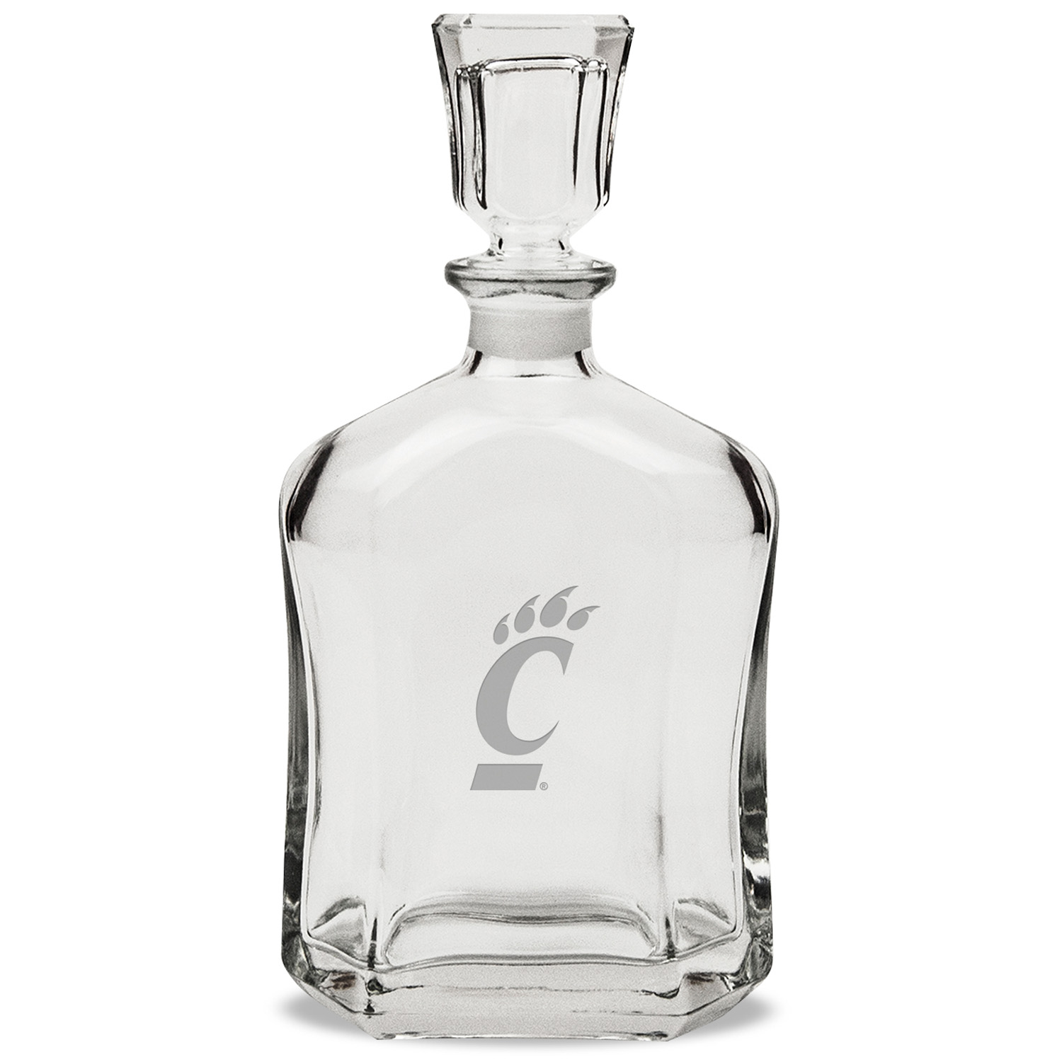 Cincinnati Bearcats 23.75oz. Crystal Whiskey Decanter