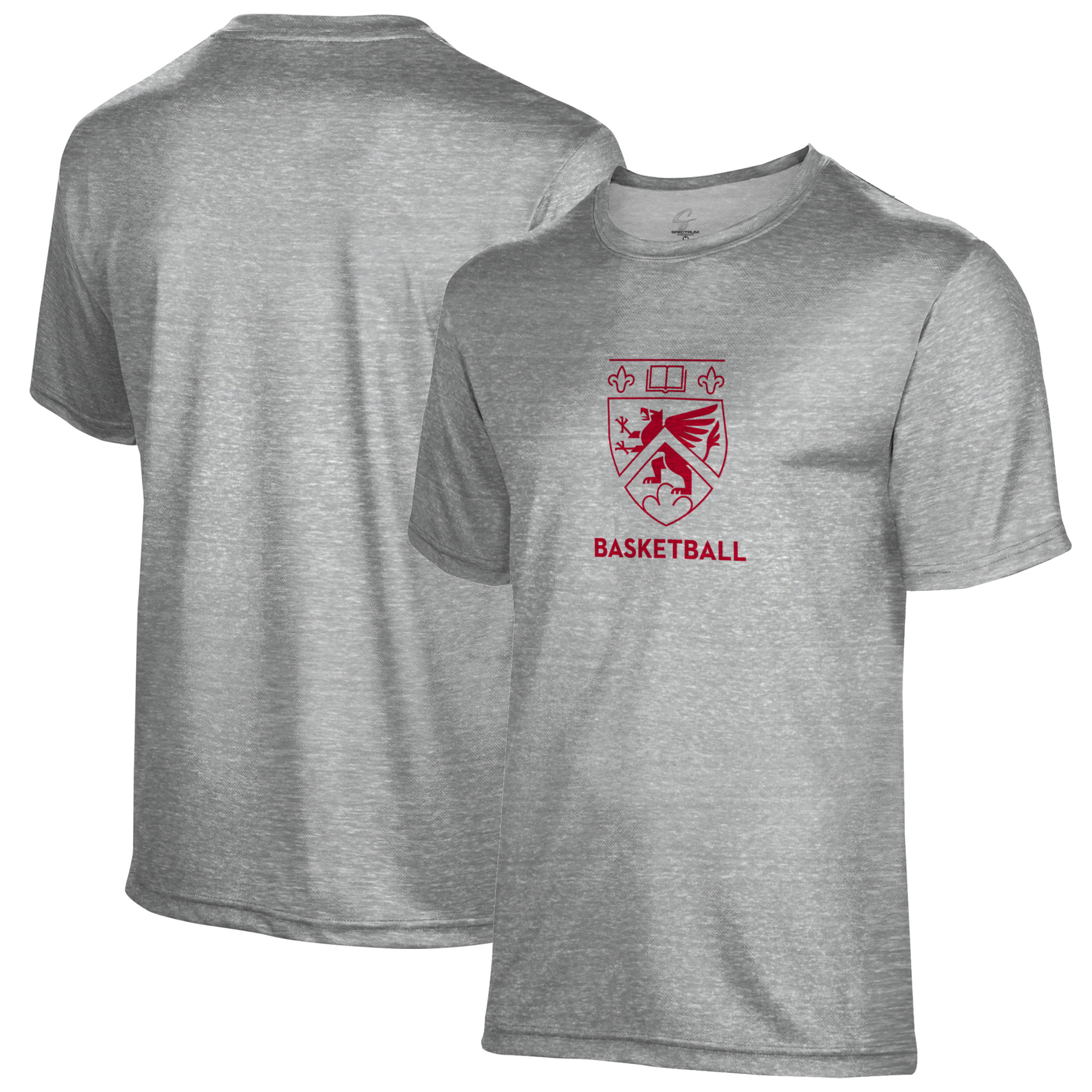 Men's Gray Chestnut Hill Griffins Basketball Name Drop T-Shirt