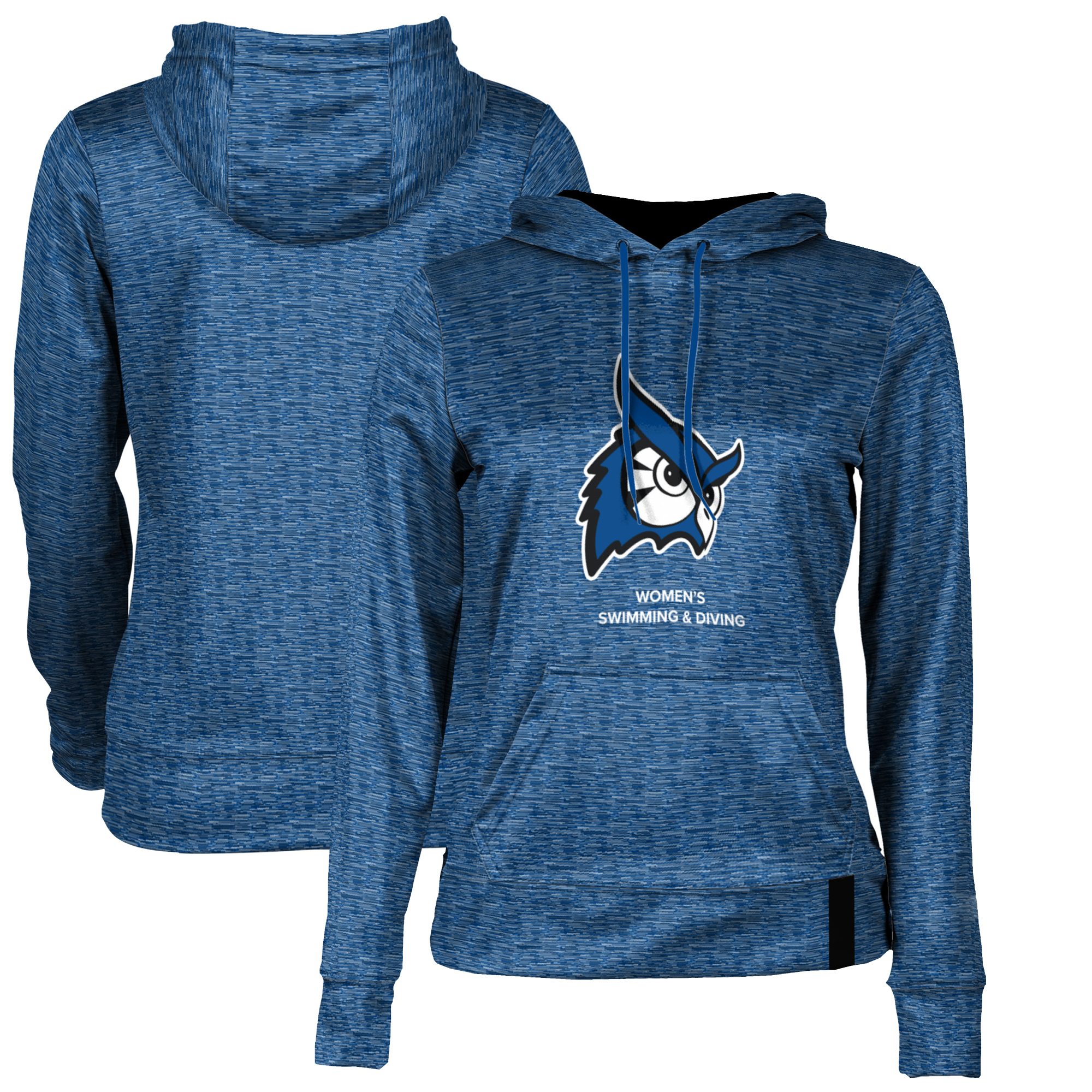 Women's Blue Westfield State Owls Women's Swimming & Diving Pullover Hoodie