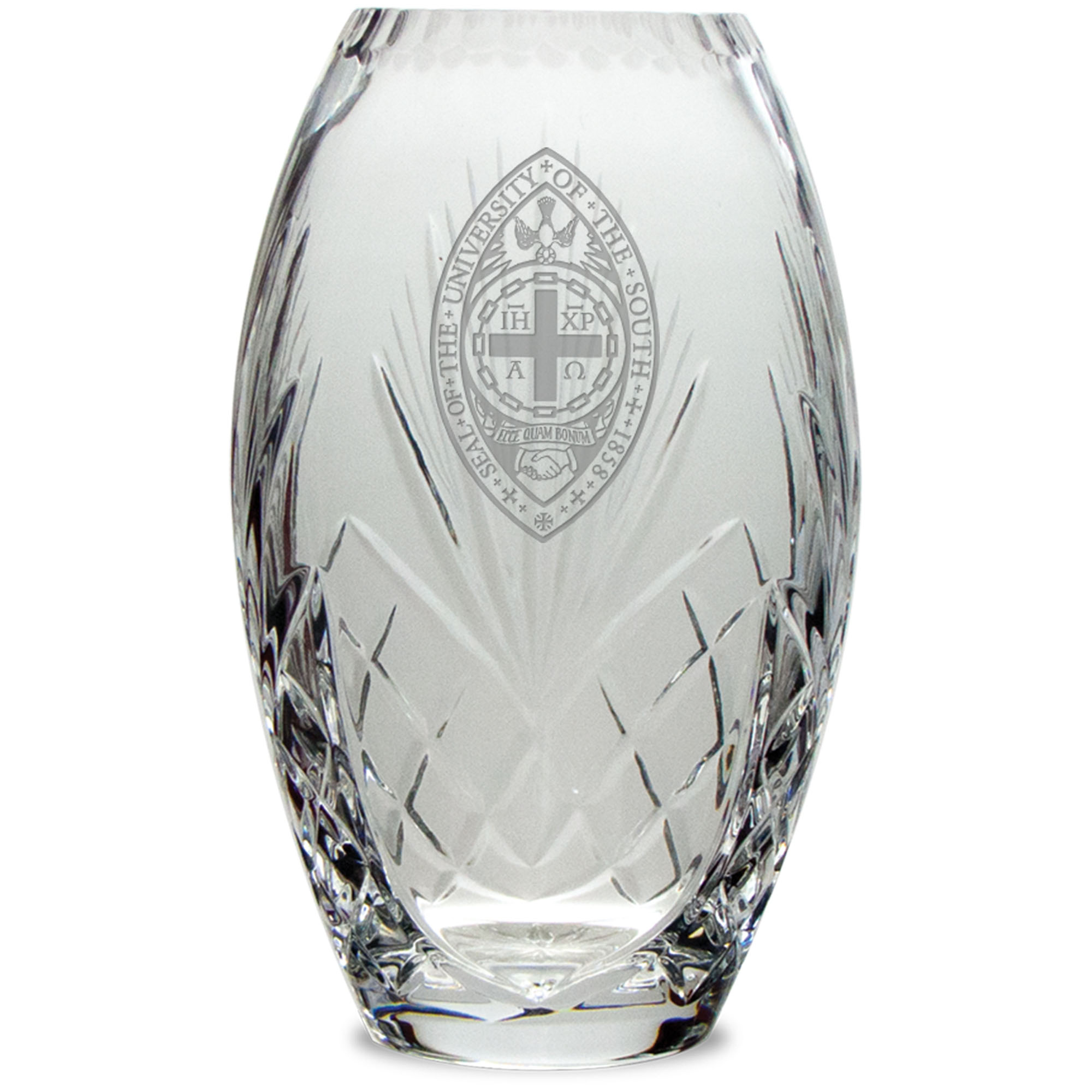 University of the South Tigers 10'' Full Leaded Crystal Vase