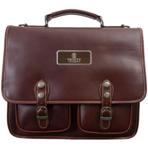 Brown Trinity Tigers Logo Plate Sabino Canyon Briefcase