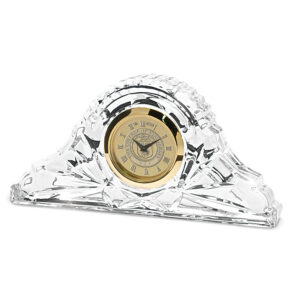 Gold College of New Jersey Lions Crystal Clock