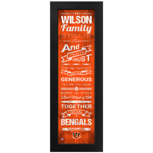 Imperial Cincinnati Bengals 8" x 24" Custom Print Family Cheer