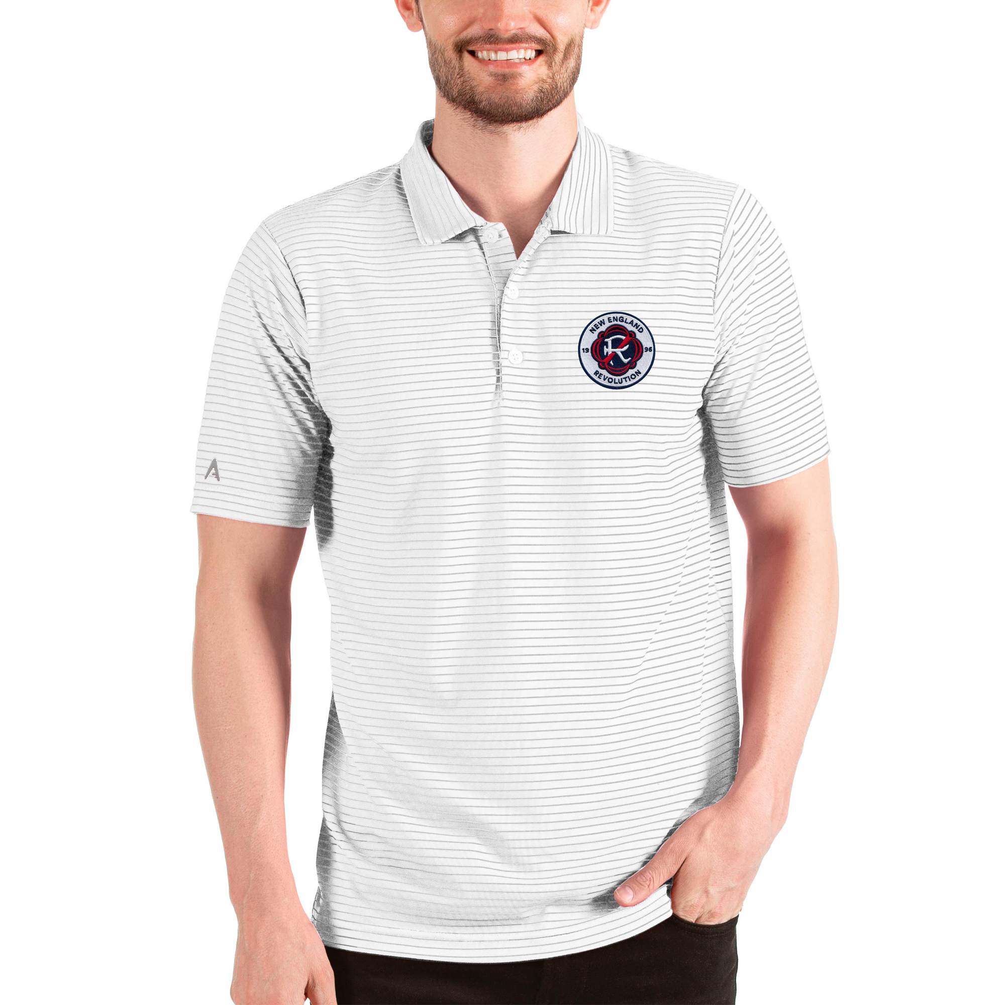 Men's Antigua White New England Revolution Esteem Polo
