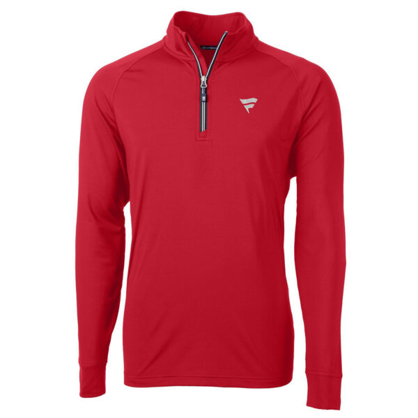 Men's Cutter & Buck Red Fanatics Corporate Adapt Eco Knit Stretch Recycled Quarter-Zip Pullover Top - Image 6