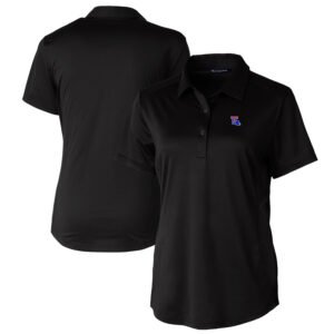 Women's Cutter & Buck Black Louisiana Tech Bulldogs Prospect Textured Stretch Polo
