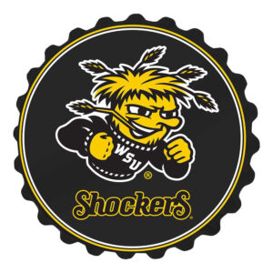 Black Wichita State Shockers Bottle Cap Wall Sign