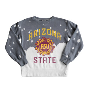 Girls Youth Gameday Couture Gray Arizona State Sun Devils Faded Pullover Sweatshirt