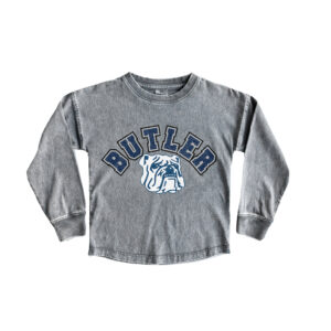 Girls Youth Gameday Couture Gray Butler Bulldogs Faded Wash Pullover Top
