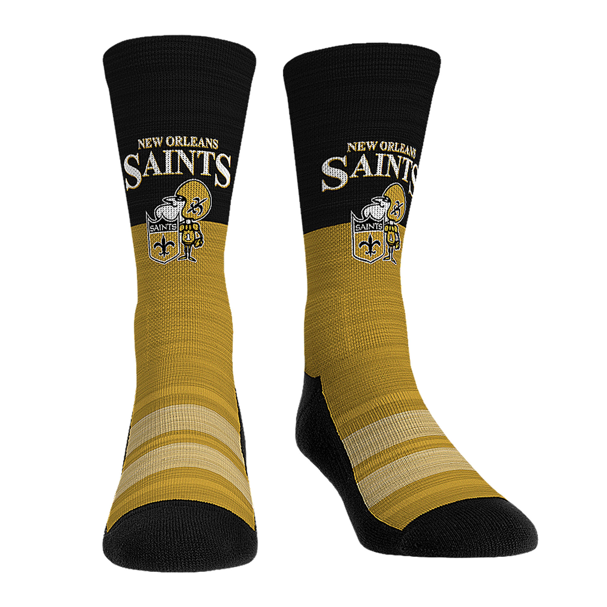 Youth Rock Em Socks New Orleans Saints Throwback Three-Pack Crew Sock Set - Image 8