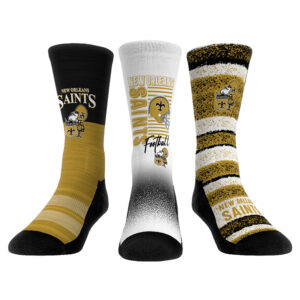 Youth Rock Em Socks New Orleans Saints Throwback Three-Pack Crew Sock Set