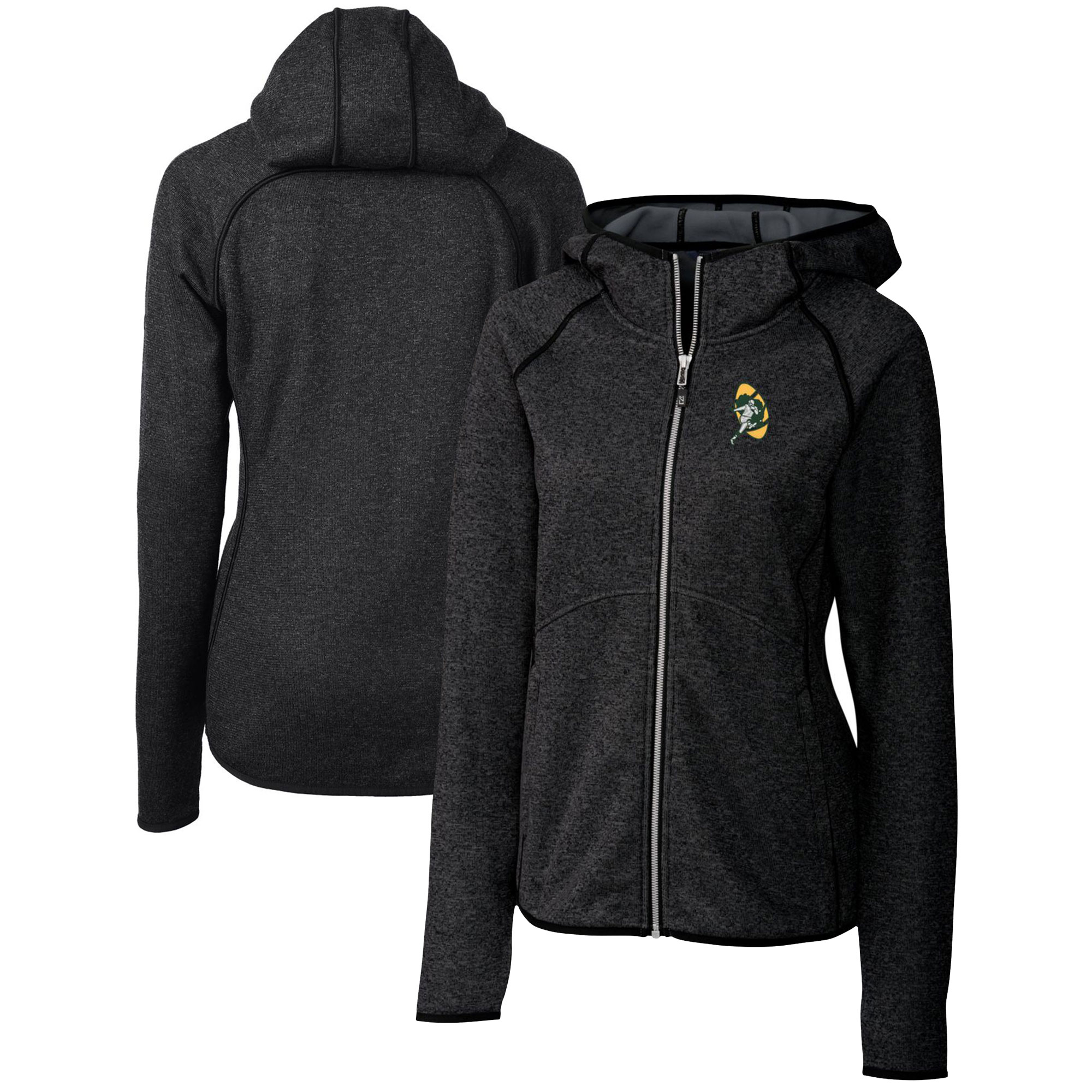Men's Antigua Heather Black Utah Jazz Hunk Quarter-Zip Pullover Top - Image 2