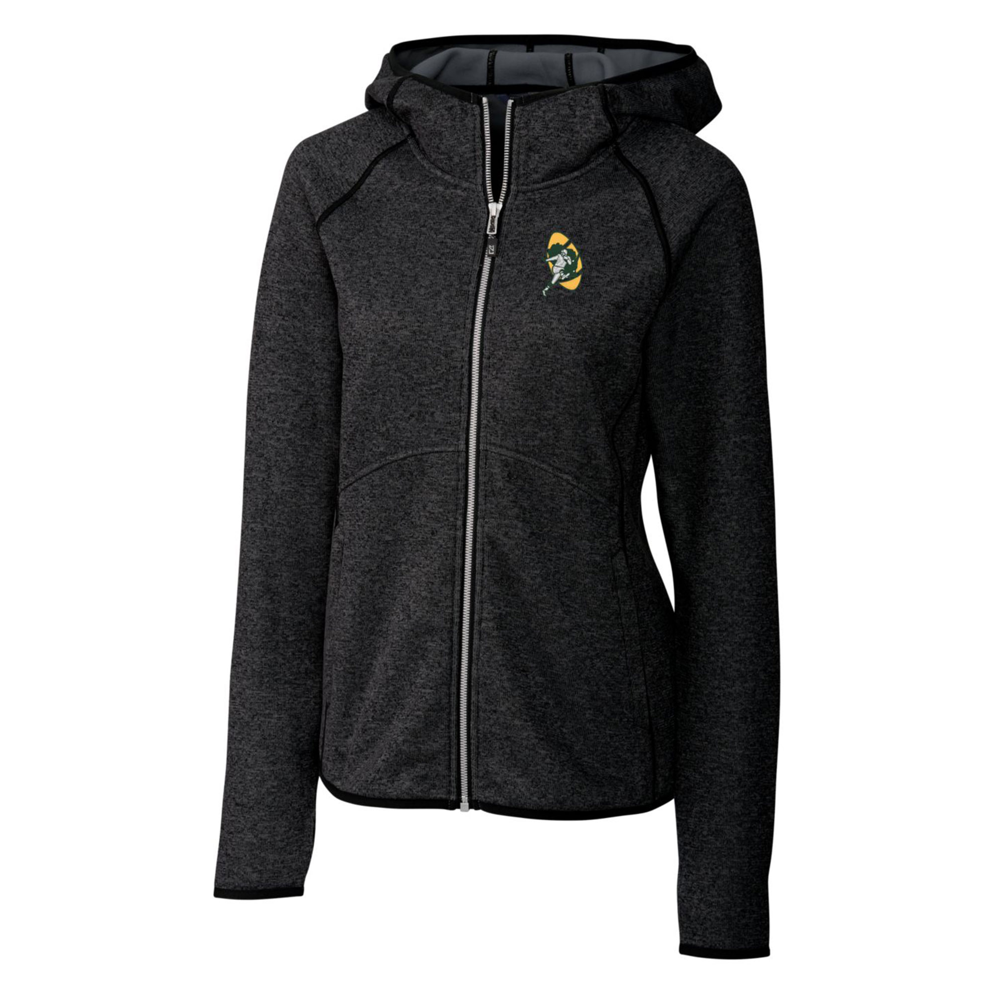 Men's Antigua Heather Black Utah Jazz Hunk Quarter-Zip Pullover Top - Image 3