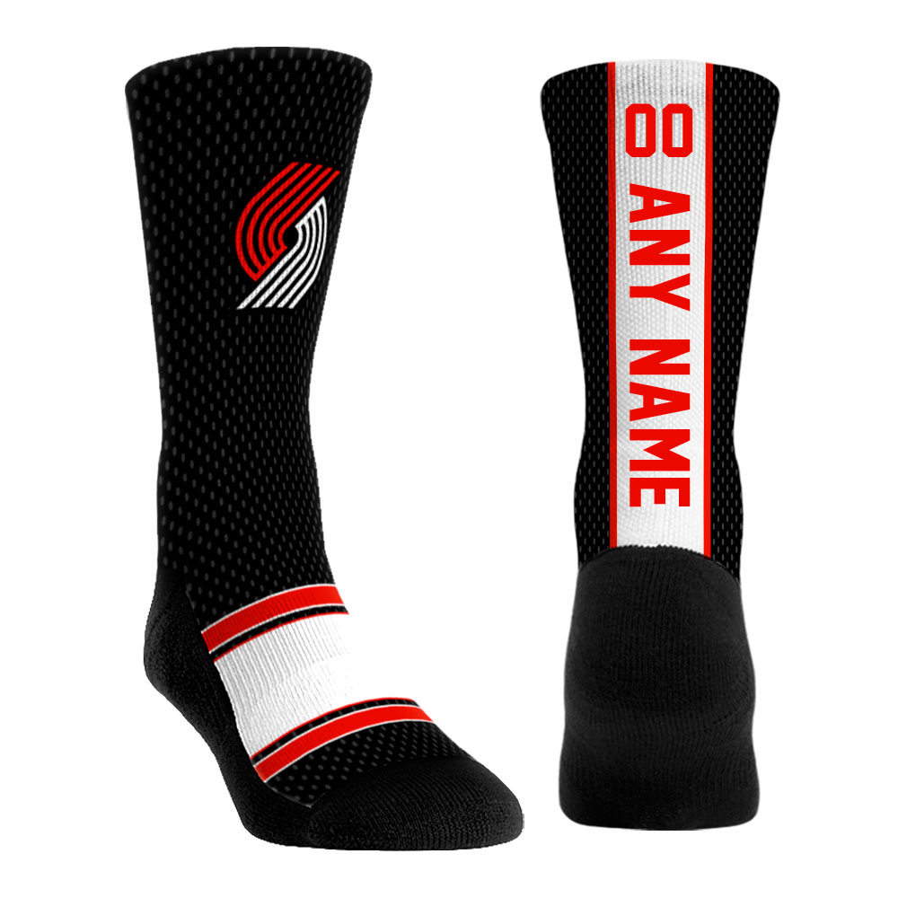 Youth Rock Em Socks Portland Trail Blazers Custom Jersey Crew Socks