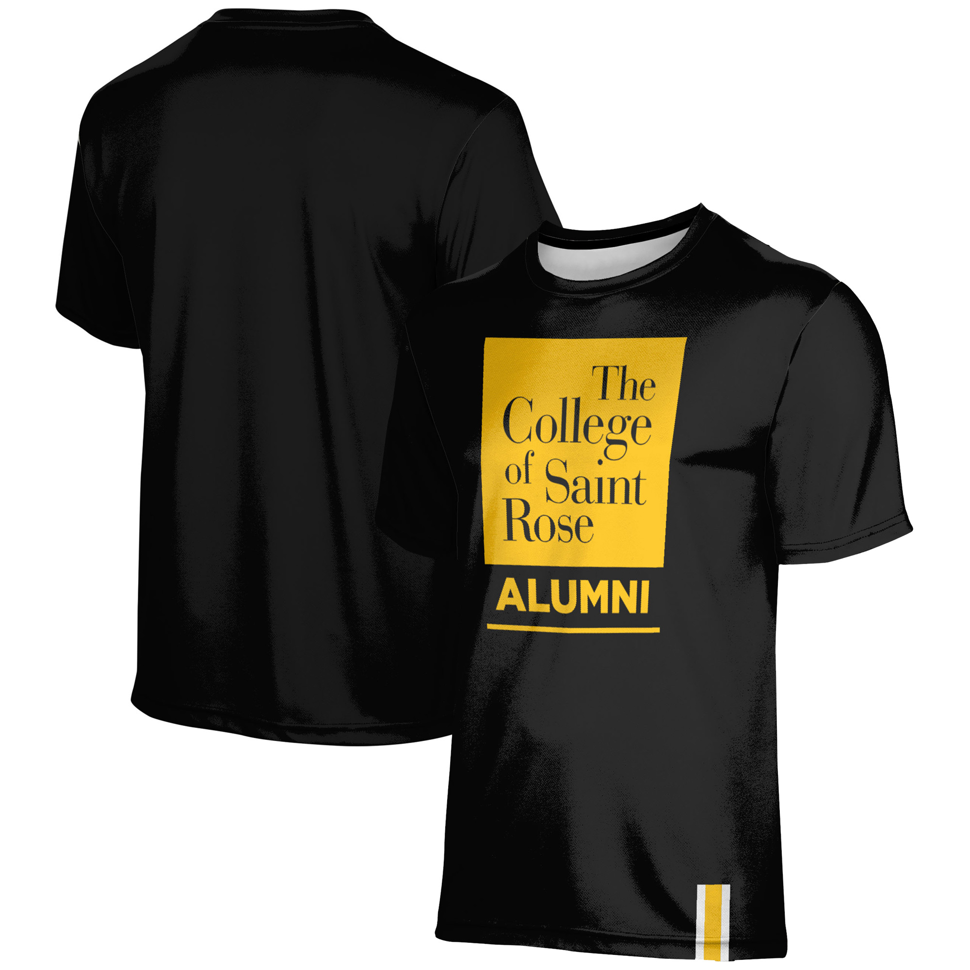 Men's ProSphere Black Saint Rose Golden Knights Alumni Logo Stripe T-Shirt