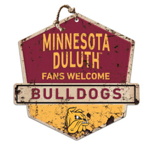 Minnesota Duluth Bulldogs 20'' x 20'' Fans Welcome Badge Sign