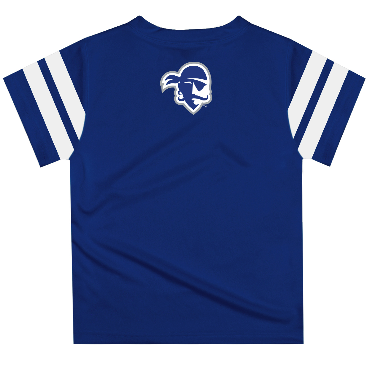 Youth Blue Seton Hall Pirates Team Logo Stripes T-Shirt - Image 4