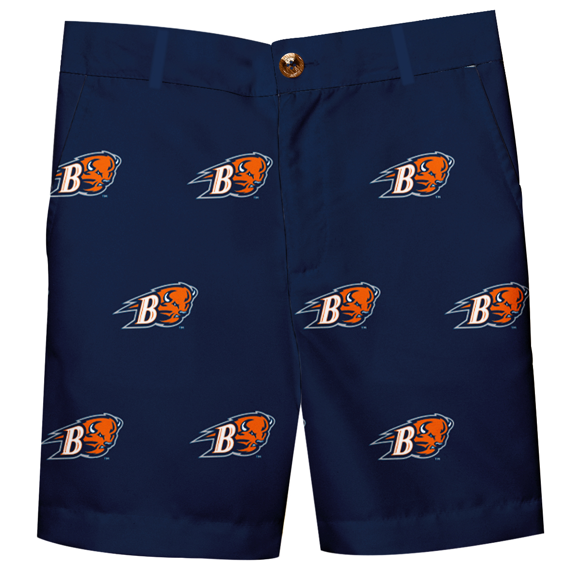 Youth Navy Bucknell Bison Team Logo Structured Shorts