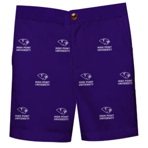Youth Purple High Point Panthers Team Logo Structured Shorts
