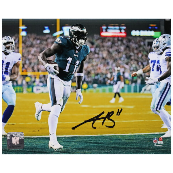 A.J. Brown Philadelphia Eagles Autographed 8"x 10" Touchdown vs Cowboys Photograph