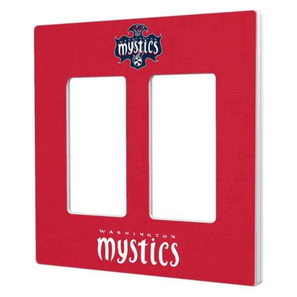 Washington Mystics Solid Design Double Rocker Light Switch Plate