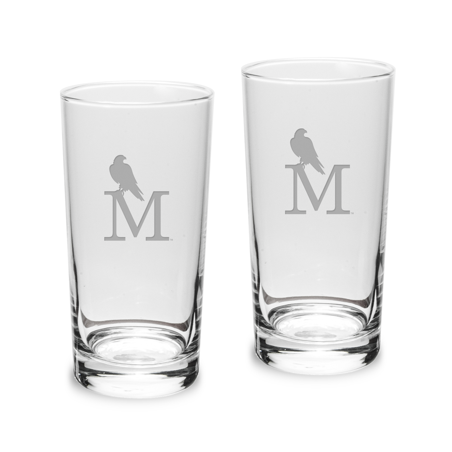 Montevallo Falcons Team Design Two-Piece 10oz. Highball Glass Set