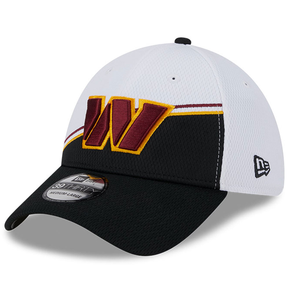 Men's New Era White/Black Washington Commanders 2023 Sideline 39THIRTY Flex Hat - Image 4