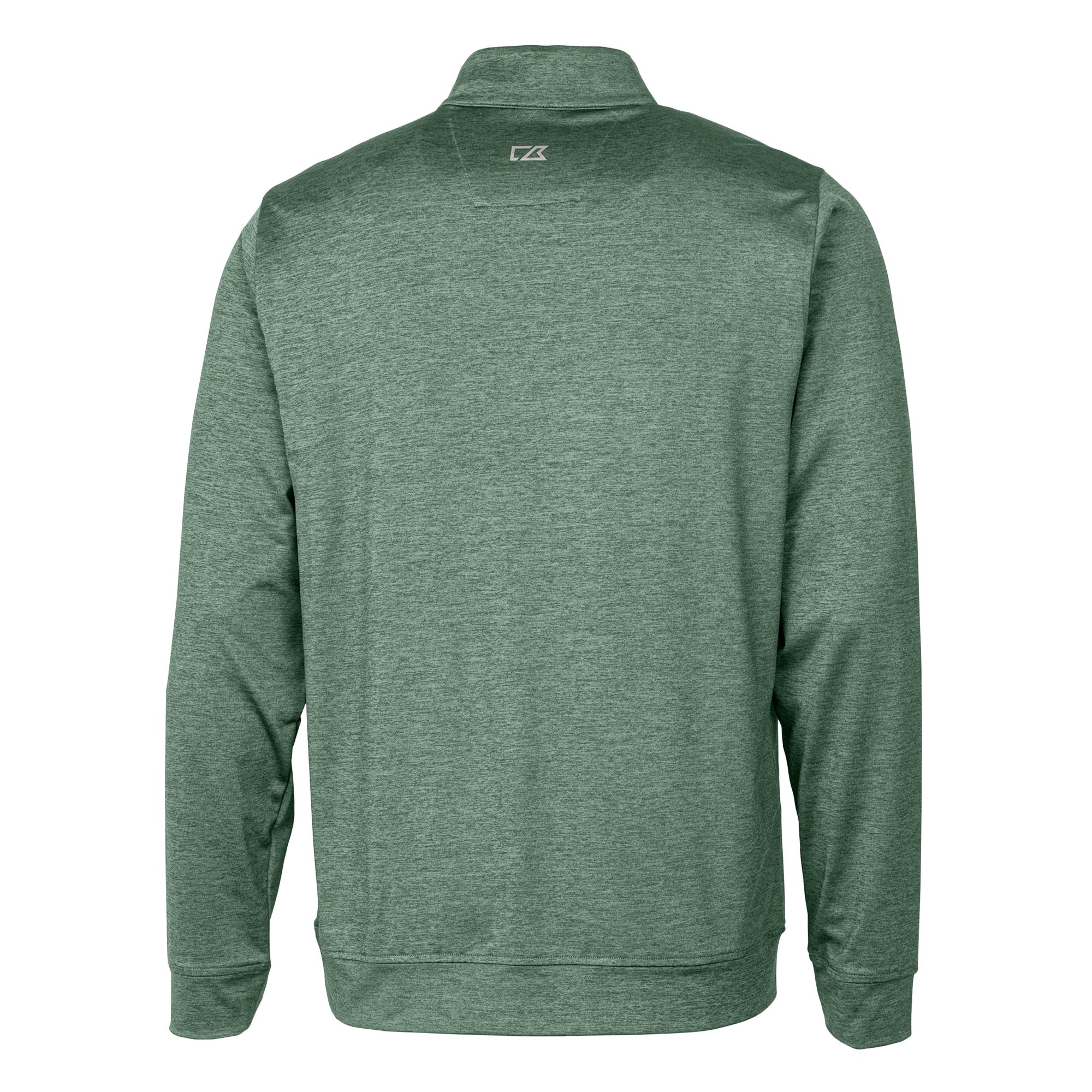 Men's Cutter & Buck Green Green Bay Packers Helmet Stealth Heathered Quarter-Zip Pullover Top - Image 4