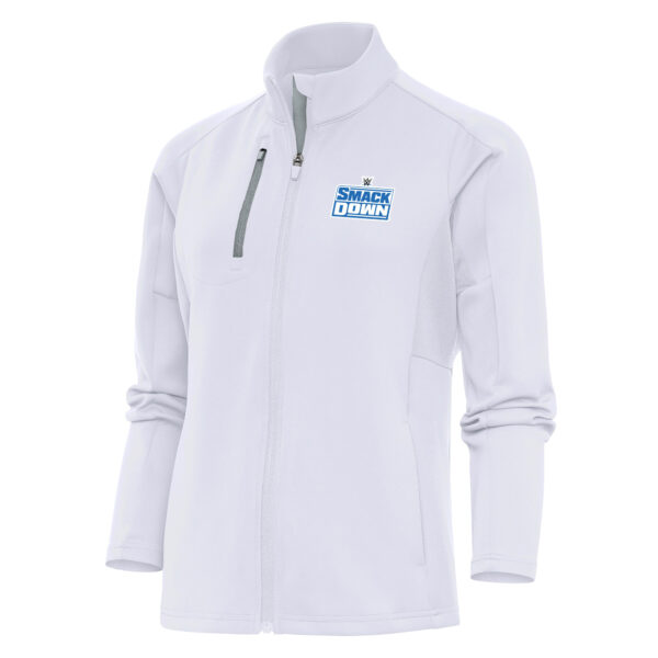 Women's Antigua  White SmackDown Generation Full-Zip Jacket