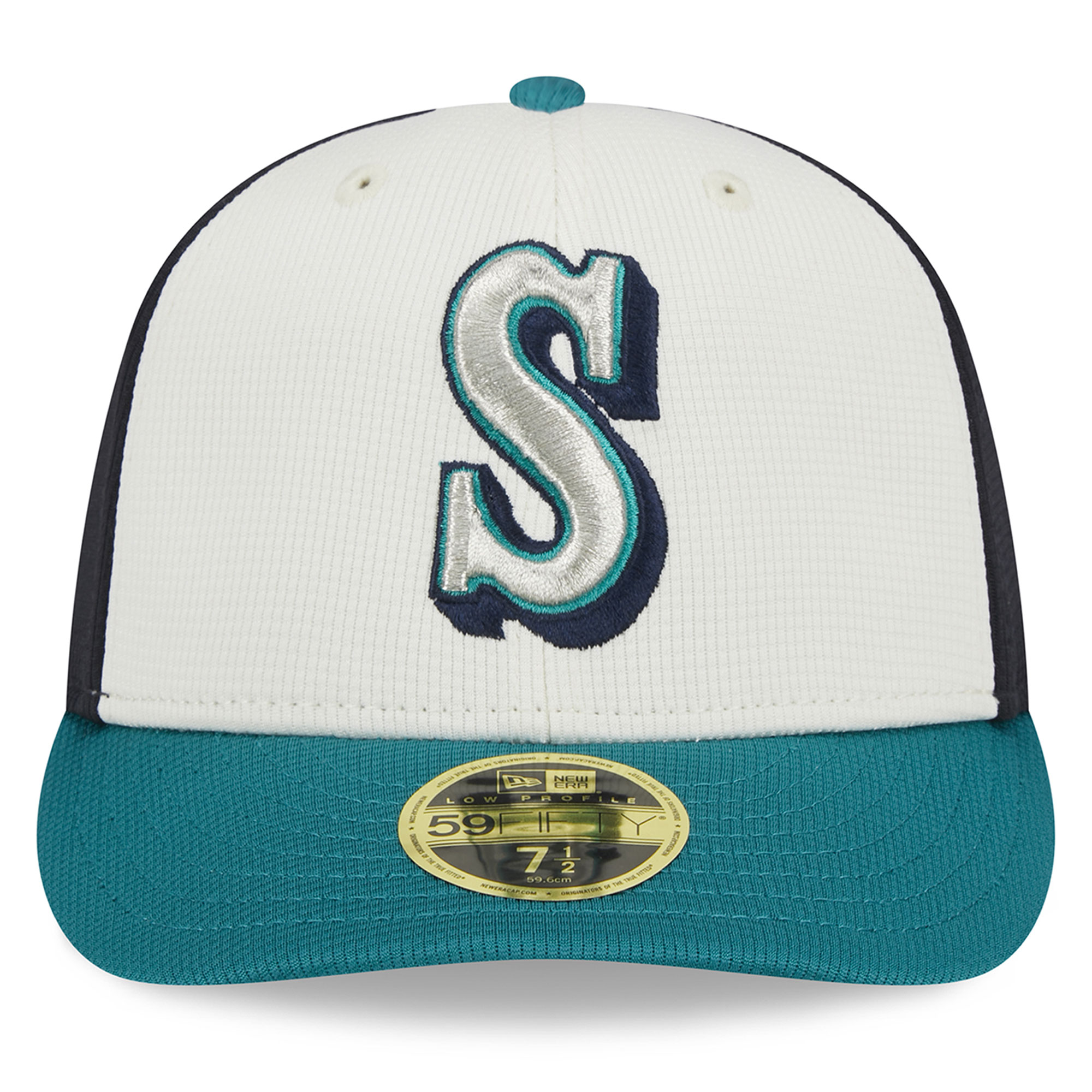 Men's New Era Cream Seattle Mariners 2024 Batting Practice Low Profile 59FIFTY Fitted Hat - Image 10