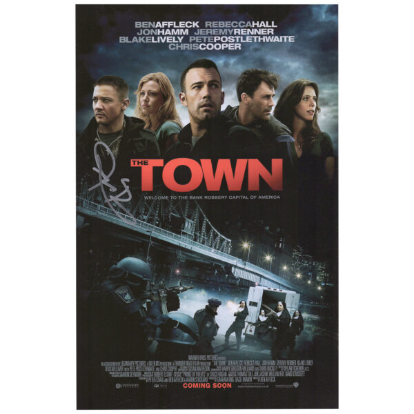 Jeremy Renner The Town Autographed 11" x 17" Movie Poster
