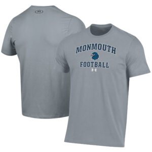 Men's Under Armour  Gray Monmouth Hawks Football Performance T-Shirt