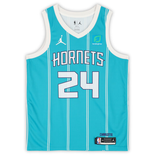 Brandon Miller Charlotte Hornets Autographed Teal Nike Swingman Jersey - Image 8