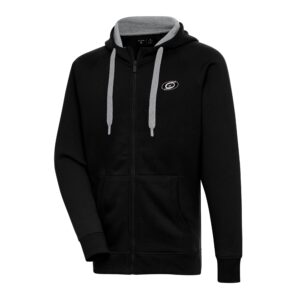 Men's Antigua  Black Carolina Hurricanes Metallic Logo Victory Full-Zip Hoodie