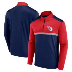 Men's Fanatics Navy Cleveland Guardians Unstoppable Quarter-Zip Top