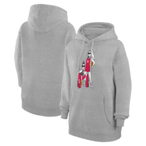 Women's G-III 4Her by Carl Banks Heather Gray Houston Rockets Basketball Girls Fleece Pullover Hoodie