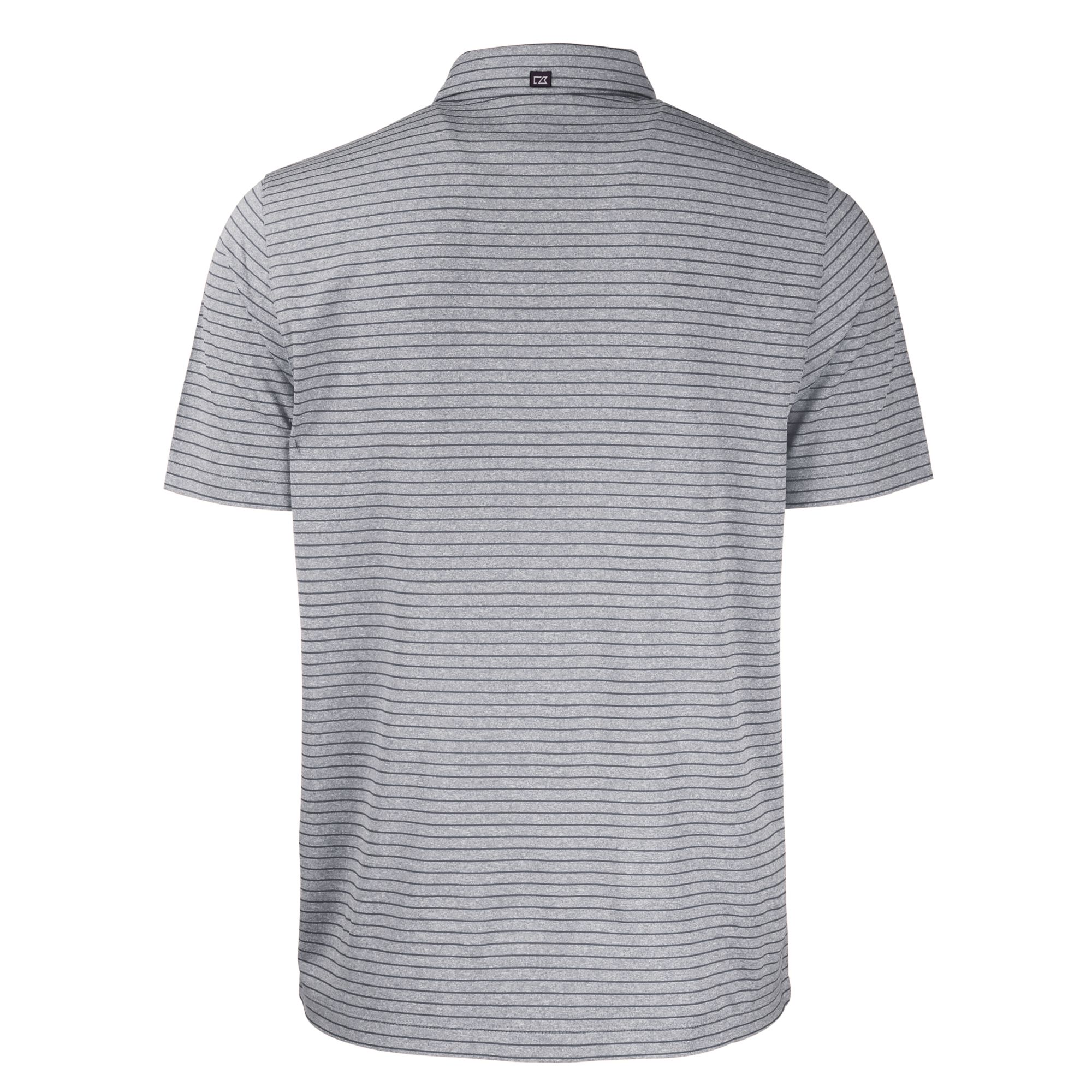 Men's Cutter & Buck Heather Black Indianapolis Colts Helmet Big & Tall Forge Eco Heather Stripe Stretch Recycled Polo - Image 8