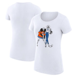 Women's G-III 4Her by Carl Banks White New York Islanders Hockey Girls Fitted T-Shirt