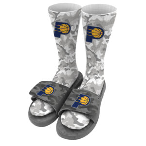 Youth ISlide Gray Indiana Pacers Camo Sock & Slide Bundle