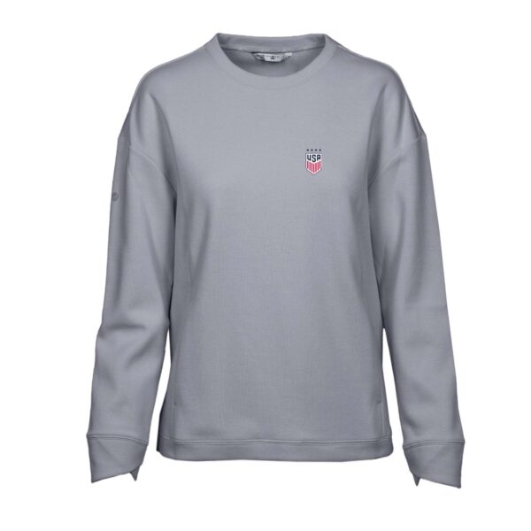 Women's Levelwear  Gray USWNT Fiona Crew Neck Sweatshirt