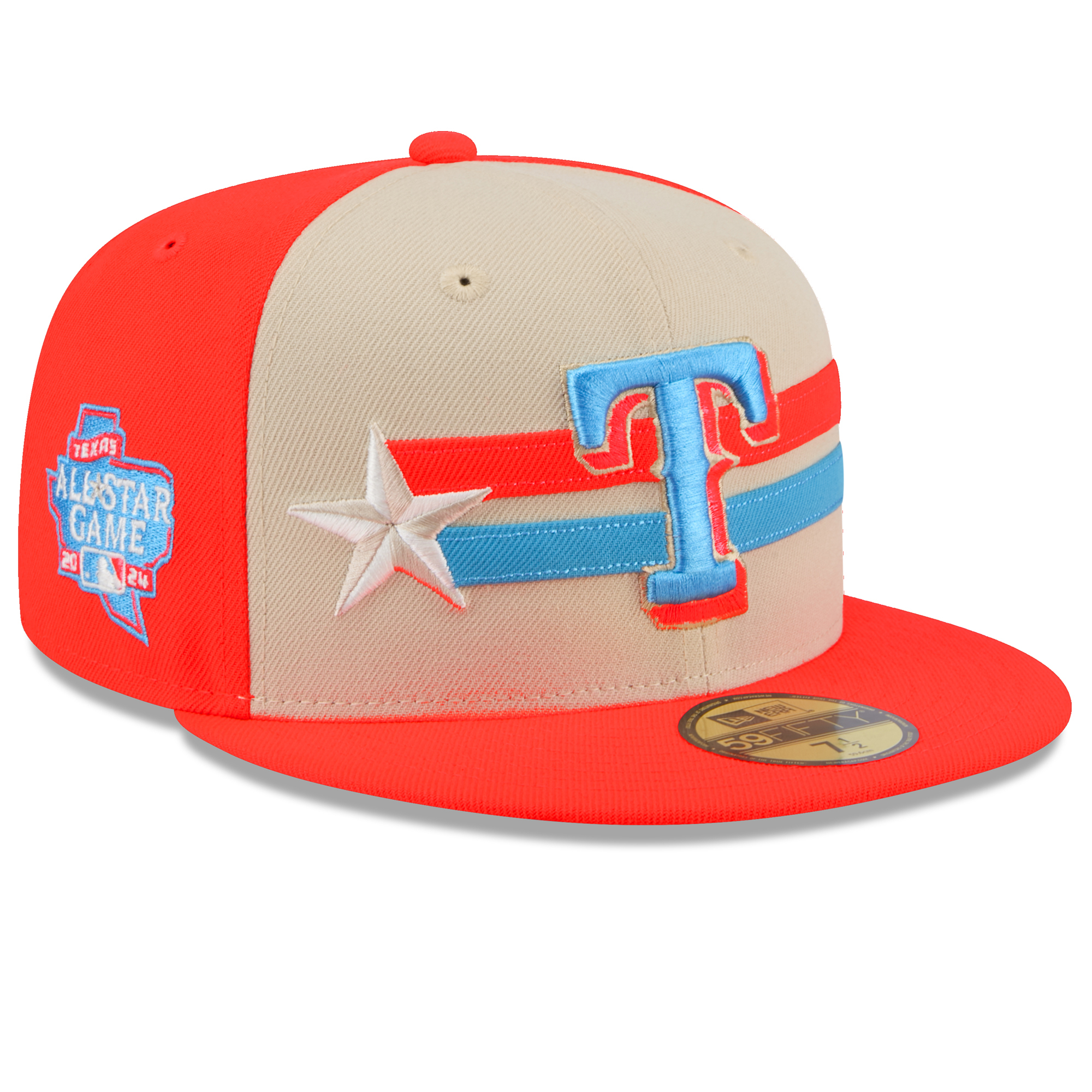 Men's New Era Cream Texas Rangers 2024 MLB All-Star Game 59FIFTY Fitted Hat