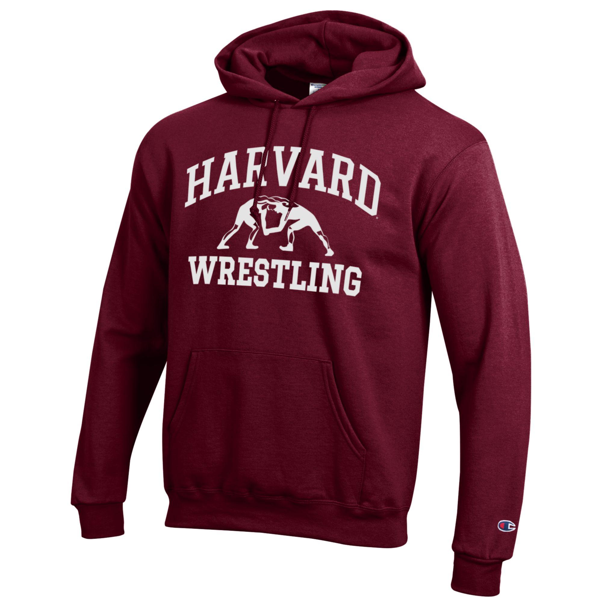 Men's Champion Crimson Harvard Crimson Wrestling Icon Powerblend Pullover Hoodie - Image 6
