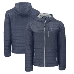 Men's Cutter & Buck  Anthracite Kansas City Royals City Connect Rainier Primaloft Eco Full-Zip Hooded Jacket