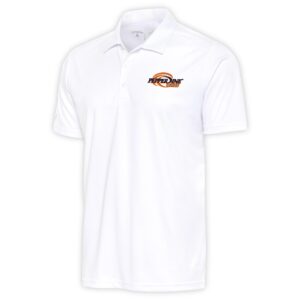 Men's Antigua White Pepperdine Waves Big & Tall  Tribute Polo