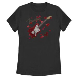 Women's Mad Engine Black Fender Valentine's Day T-Shirt