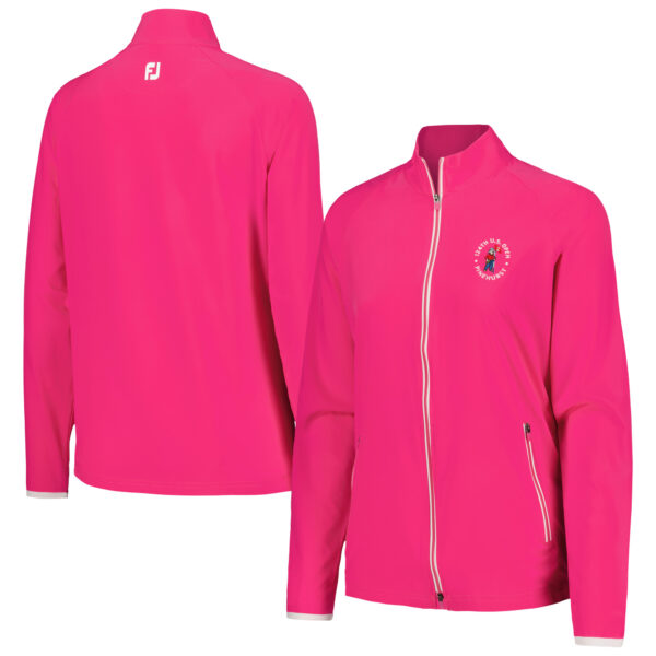 Women's 2024 U.S. Open FootJoy Pink Woven Raglan Full-Zip Jacket