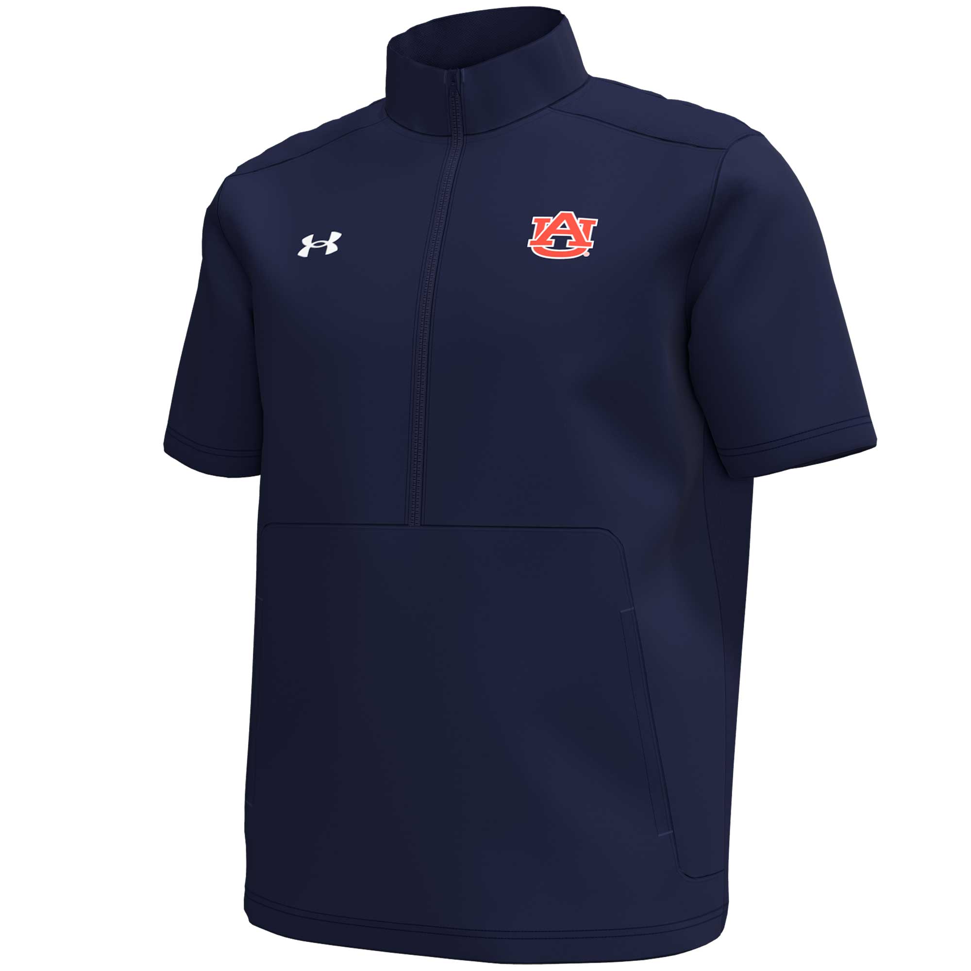 Men's Under Armour Navy Auburn Tigers Motivate Quarter-Zip Short Sleeve Top - Image 3